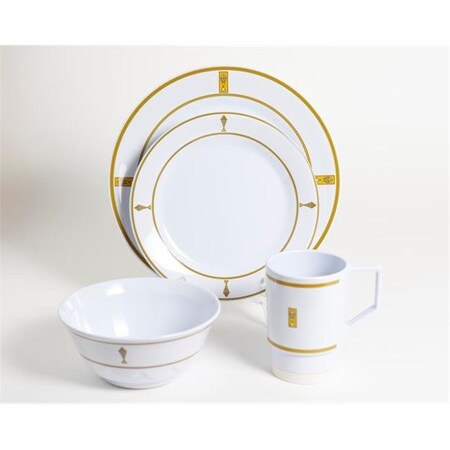 Galleyware Galleyware 1077-L 24 Decorated Melamine Non-skid 24 Piece Dinnerware Gift Set 1077-L 24
